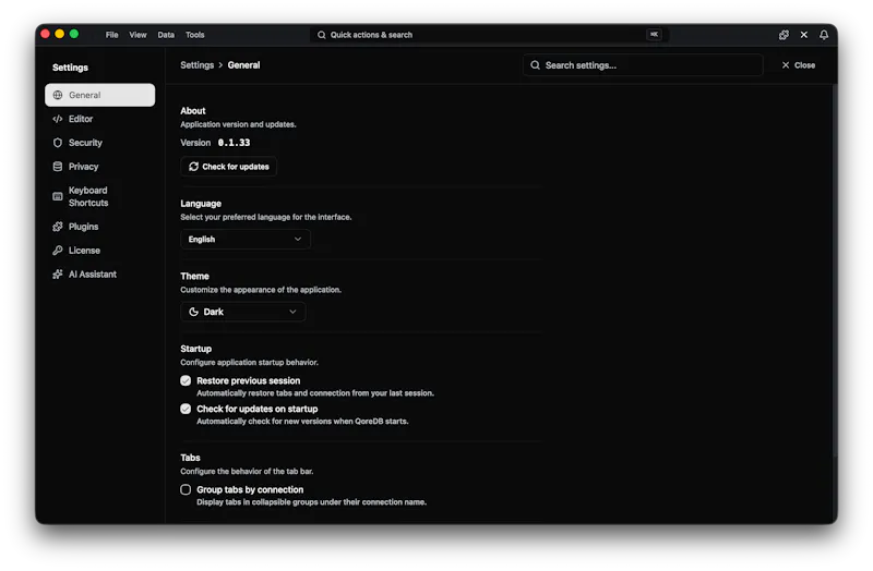 QoreDB screenshot 9