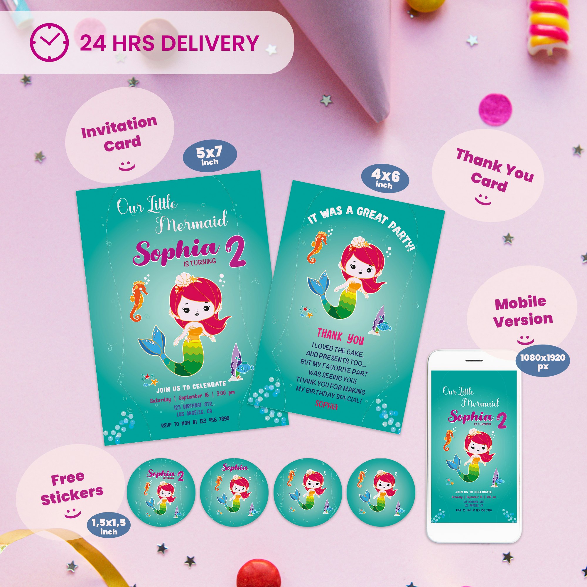 Kids Birthday Invitation Bundle media 5