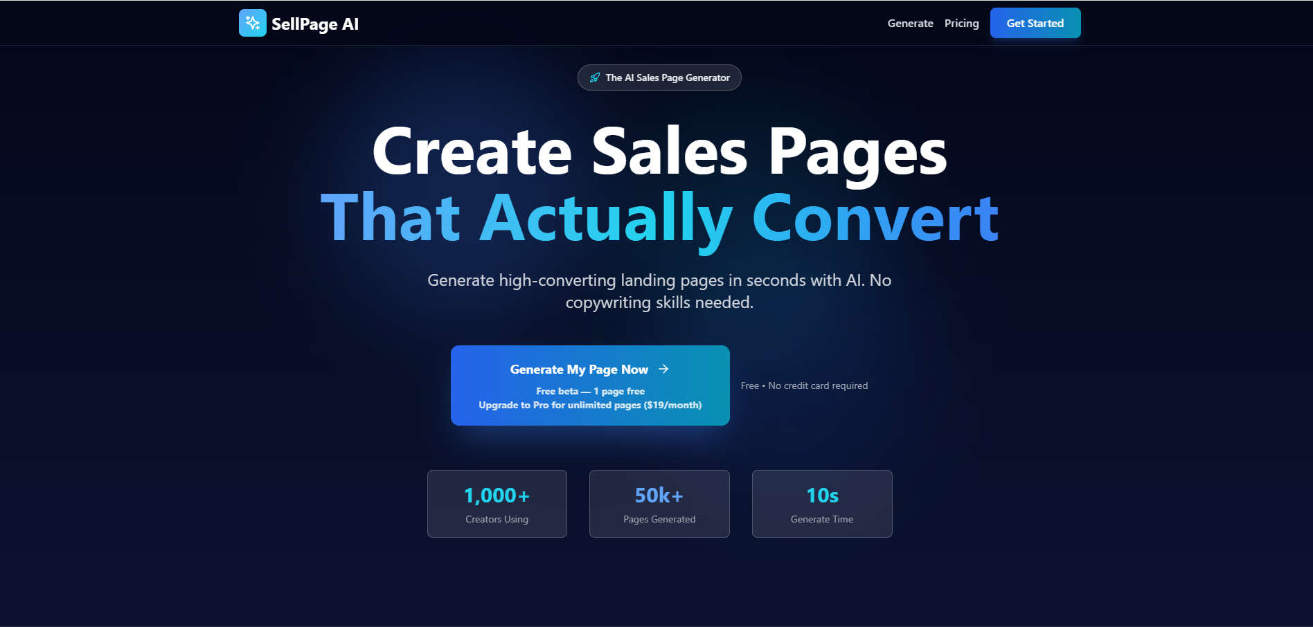 Sell Page Ai - Product Hunt launch logo and brand identity