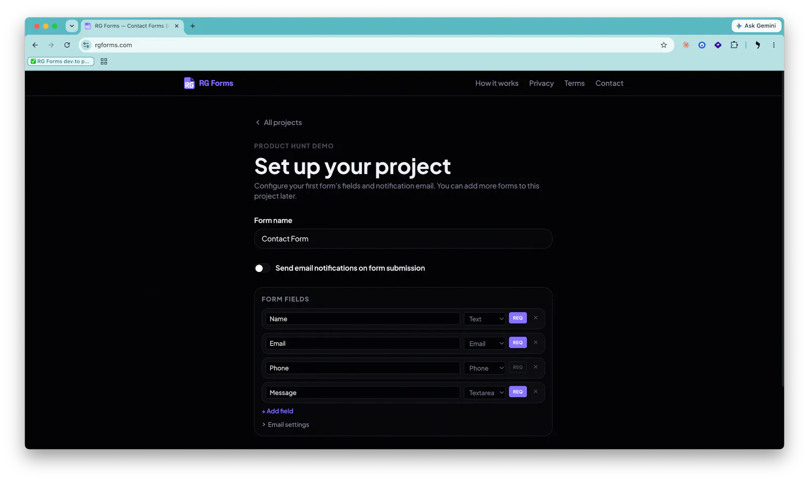 RG Forms screenshot 2