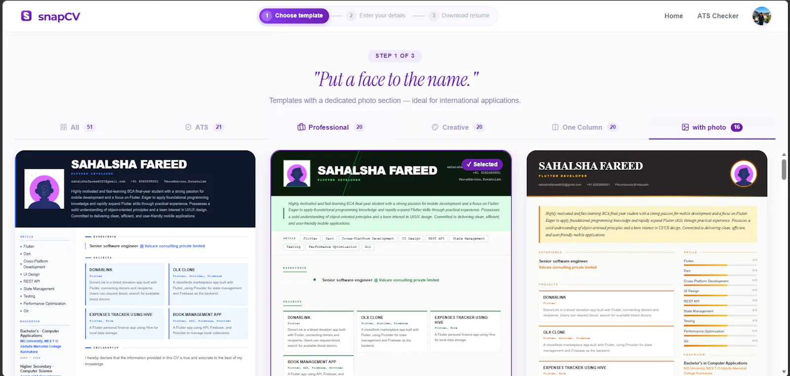 SnapCV screenshot 4