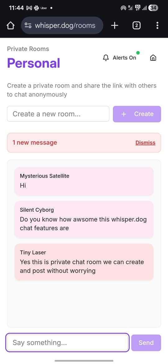 Whisper.dog - Screenshot 3 showing product features and functionality