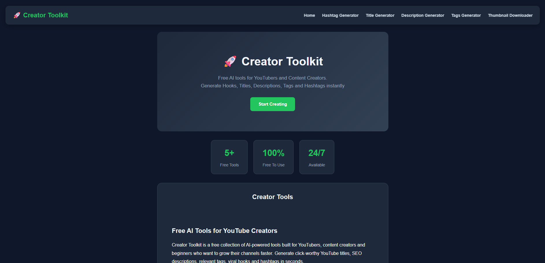 Creator Toolkit