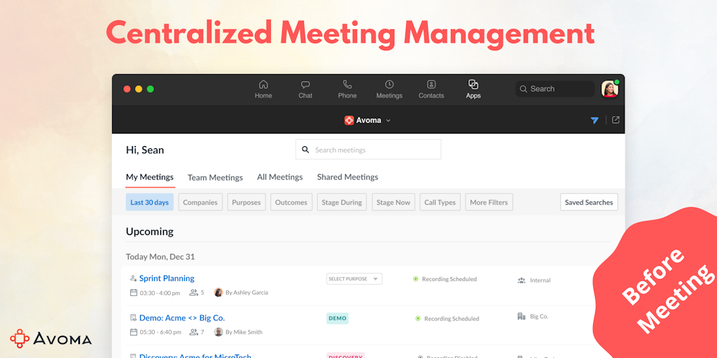 Avoma Assistant for Zoom Apps - Make your Zoom Meetings actionable and  smarter | Product Hunt