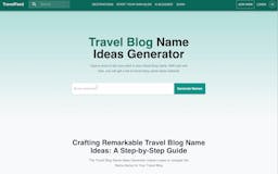 Travel Blog Name Ideas Generator media 2