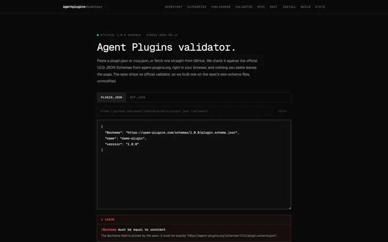 Agent Plugins Directory screenshot 3