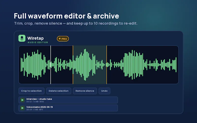 Wiretap Audio Recorder screenshot 2