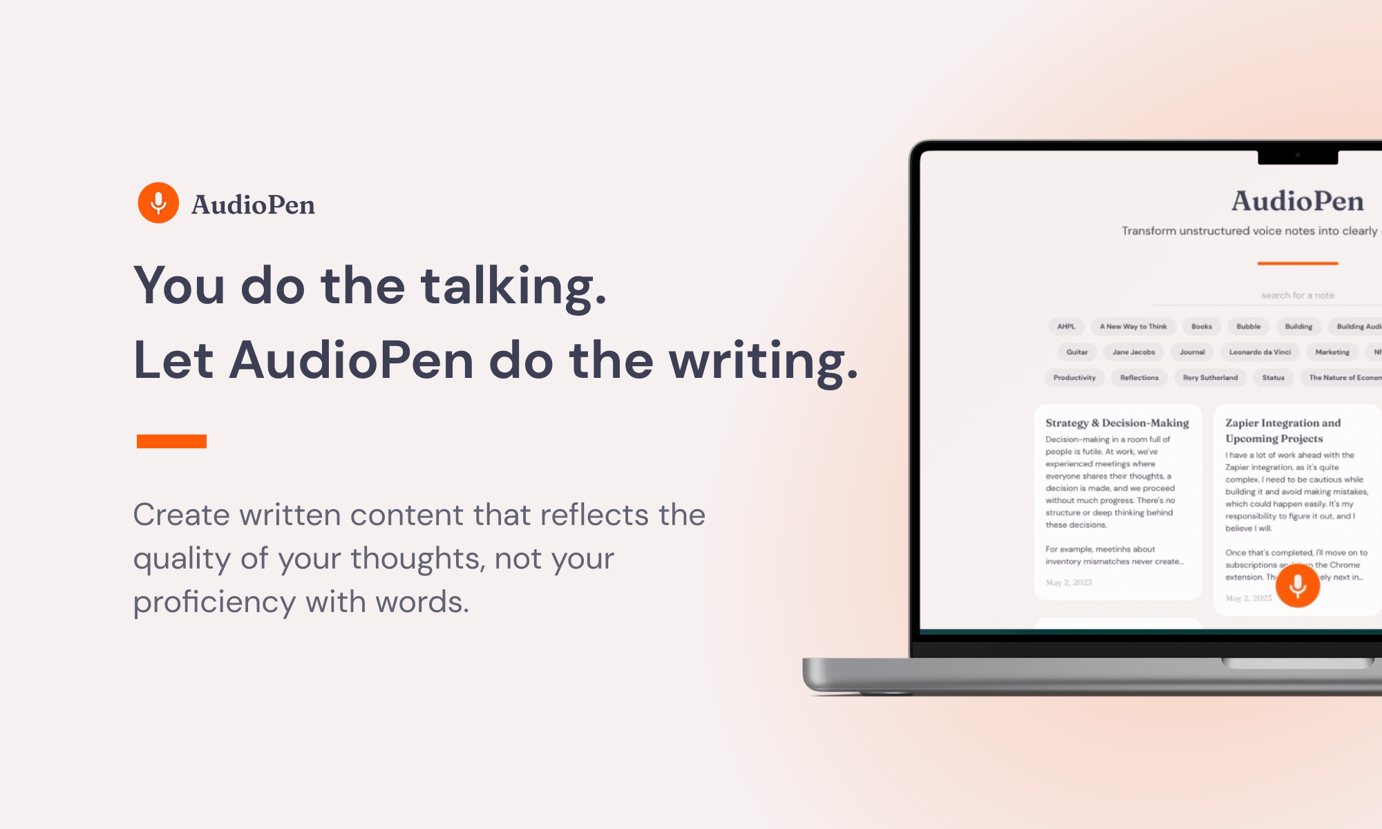 Média Audiopen - La façon la plus simple de convertir les pensées en désordre en texte clair 4
