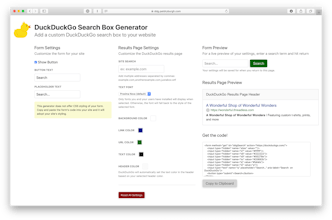 DuckDuckGo Search Box Generator gallery image