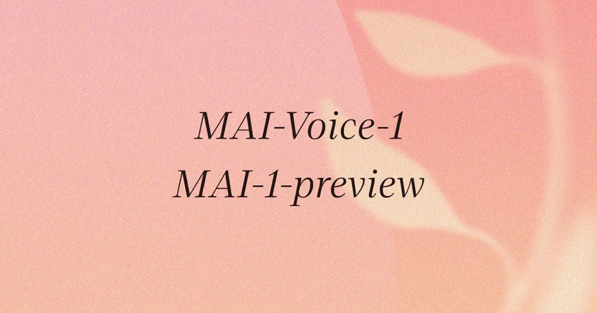 Microsoft AI (MAI) Voice-1