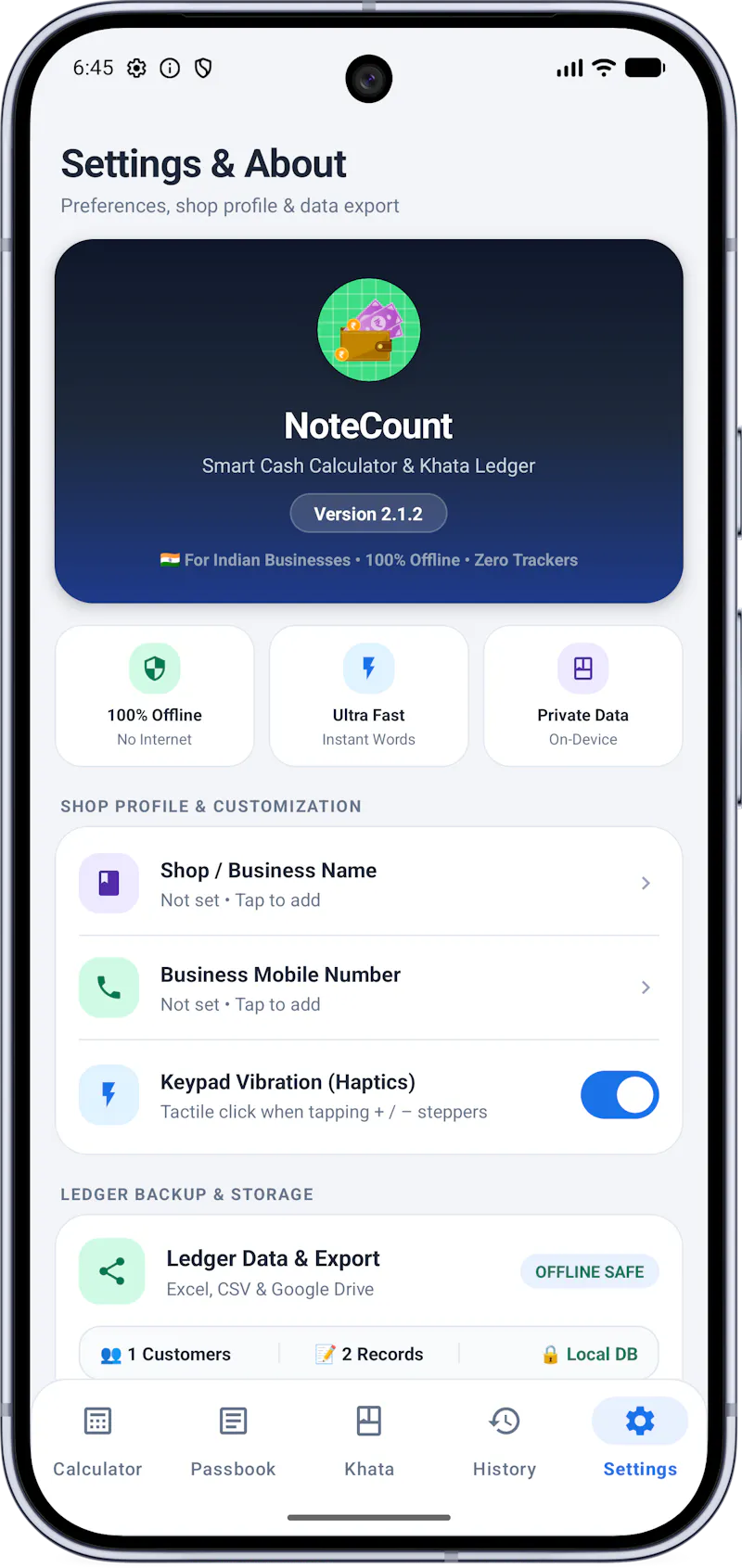 NoteCount - Cash Calculator & Khata screenshot 6