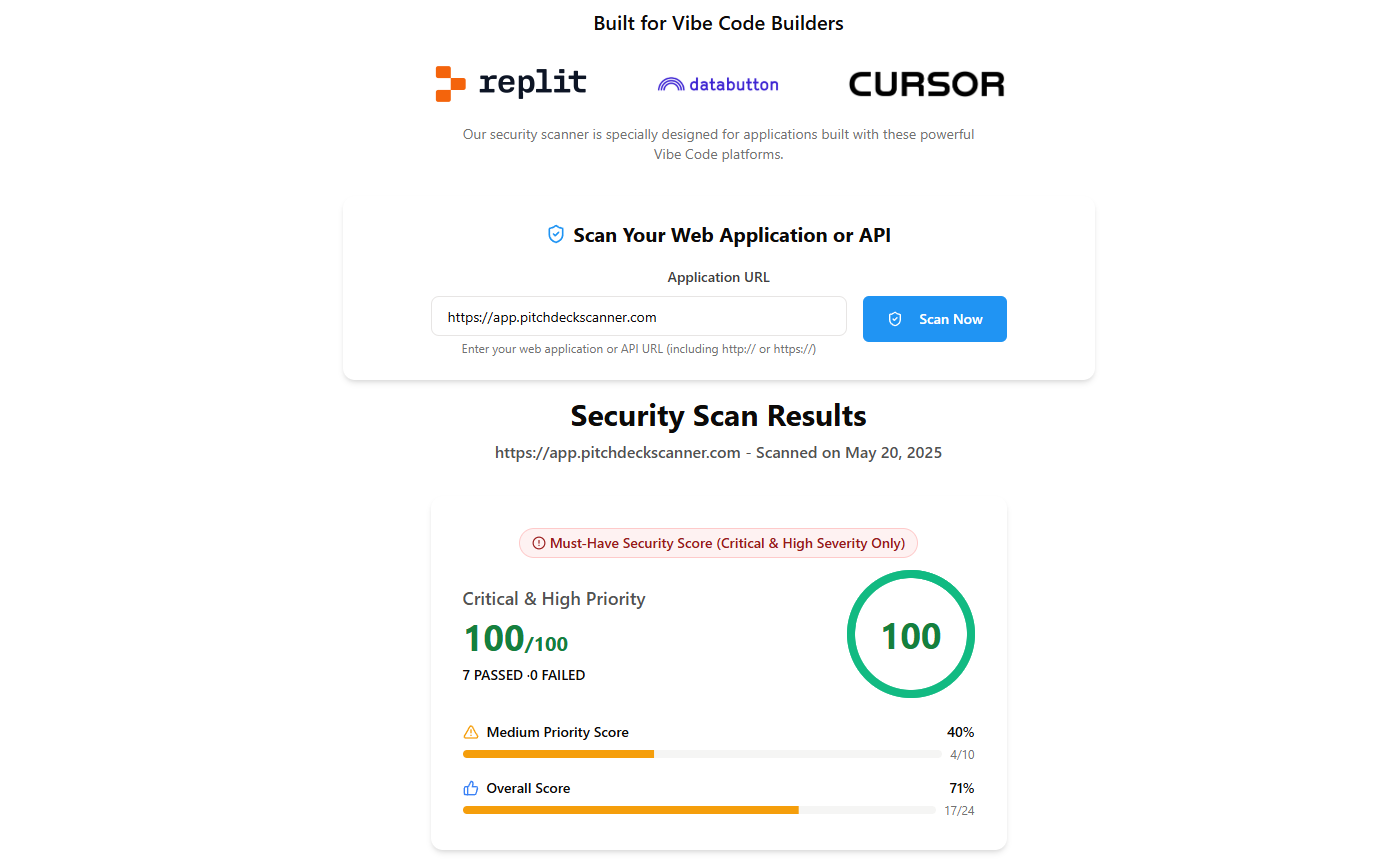 Vibe Code Secure - เครื่องสแกนความปลอดภัยแอพ Vibe Code media 2