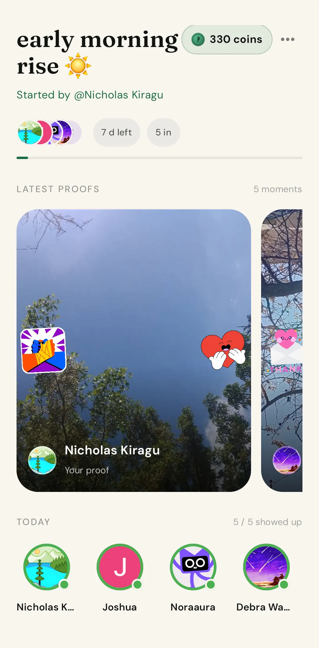 Poll option Proof photos, shared with friends.  image