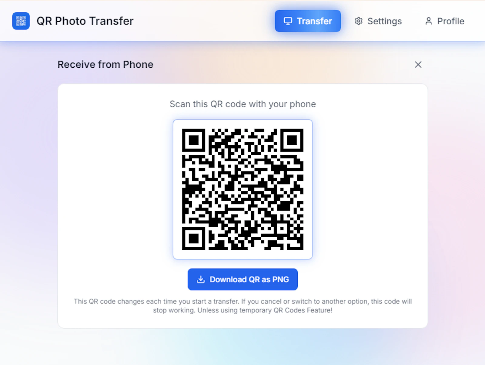 Secqr Photo Transfer screenshot 2