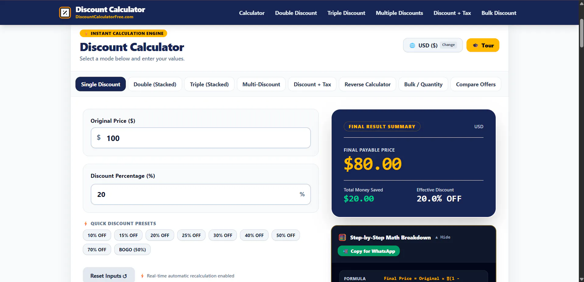 Discount Calculator Free gallery image