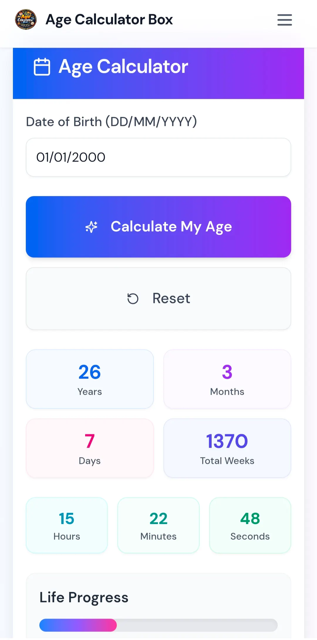 Age Calculator Box  gallery image