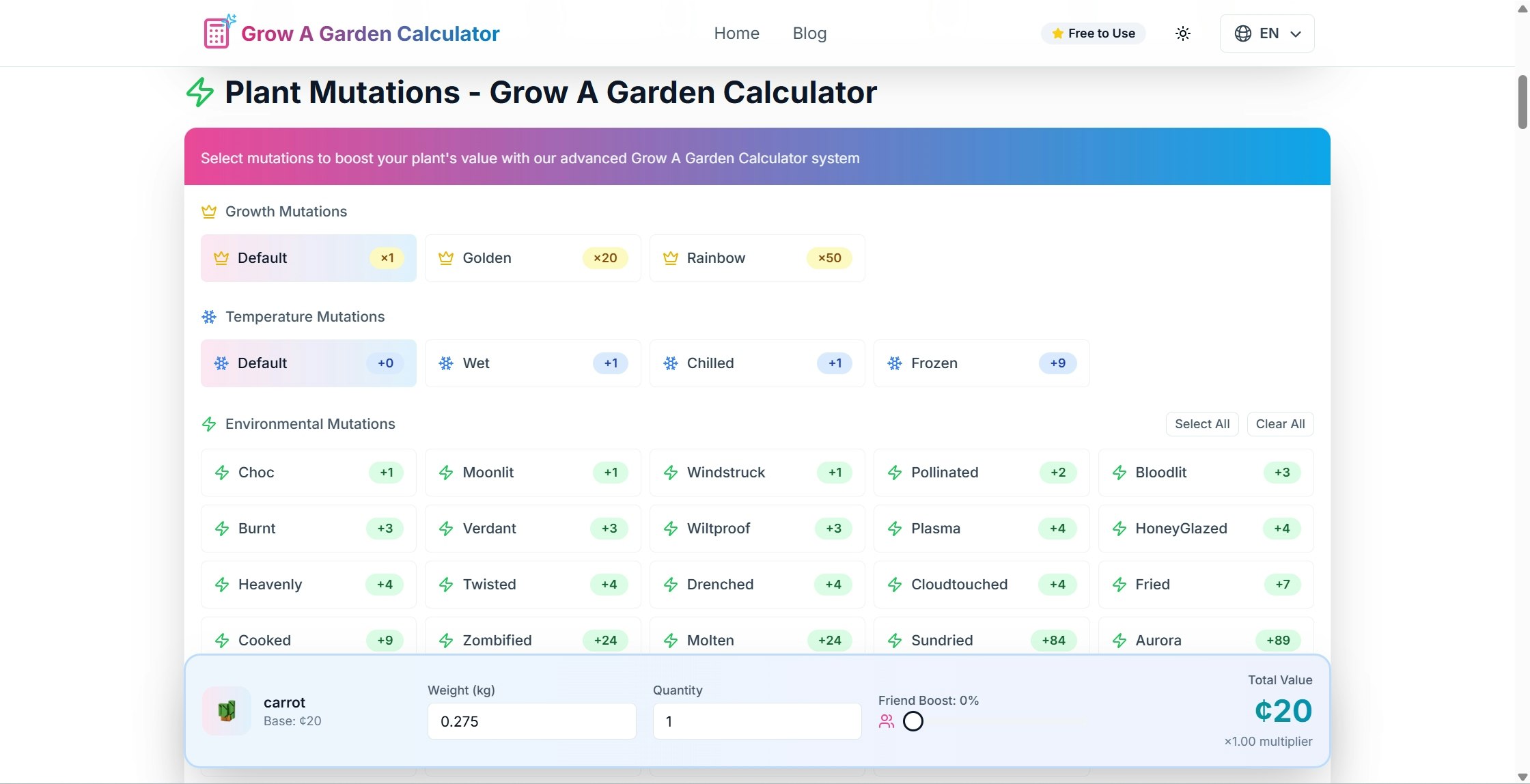 Grow a garden calculator gallery image