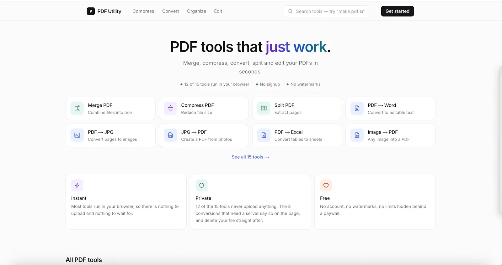 PDF Utility screenshot 1