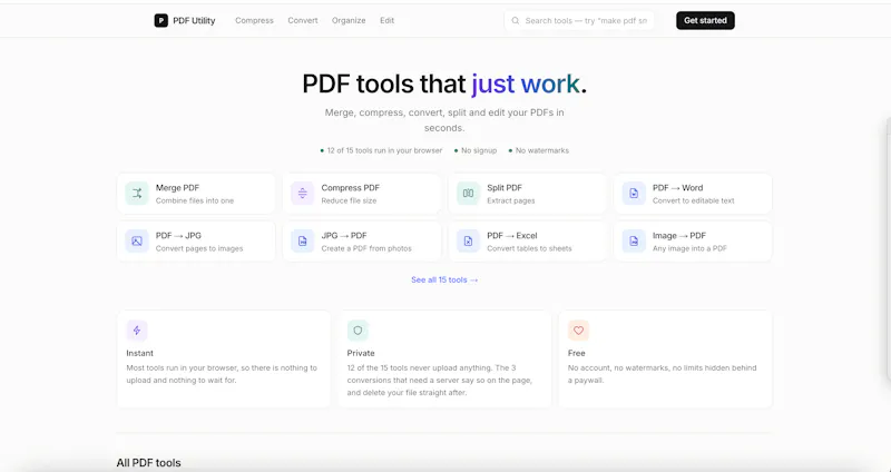 PDF Utility screenshot 1
