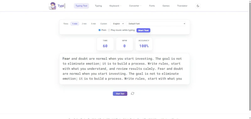 typingpapa.com screenshot 2