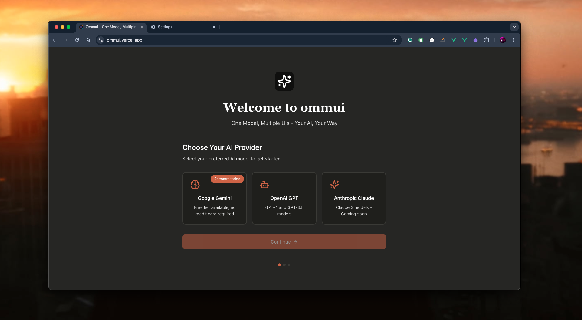 ommui - Используйте красивый интерфейс Клода с мозгом Chatgpt медиа 1