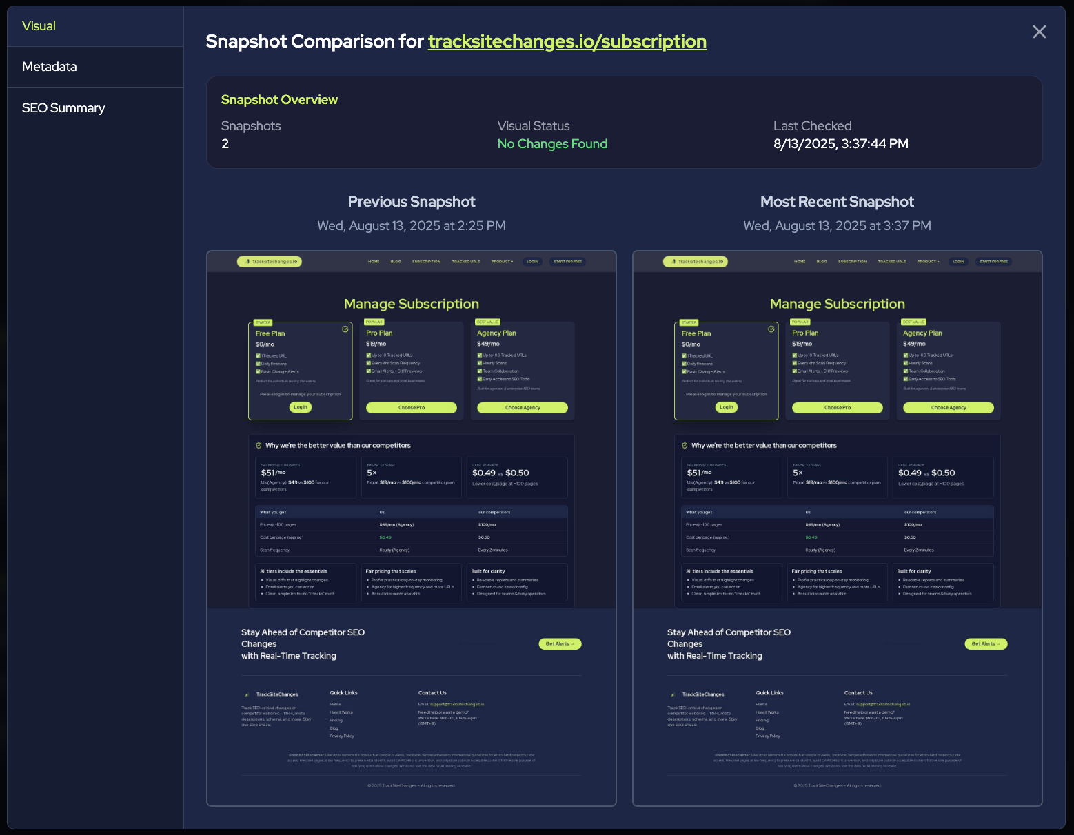 TrackSiteChanges - Monitor competitor website updates in real-time media 3