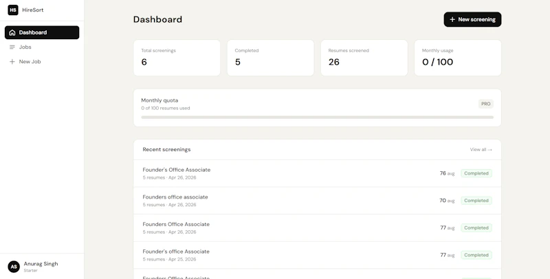 HireSort screenshot 3