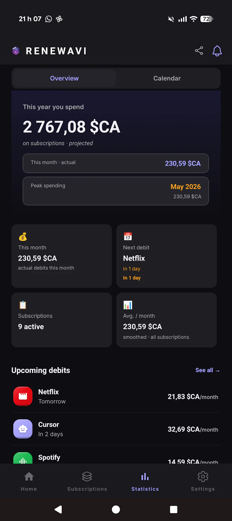 Renewavi screenshot 2