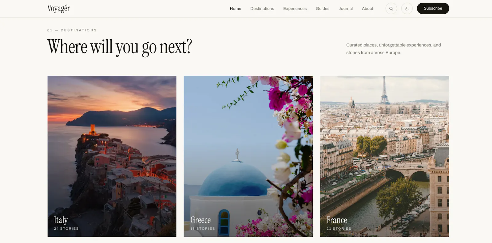 Voyagér — Astro Travel Blog Theme screenshot 4