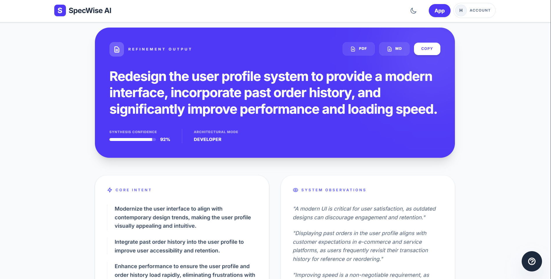 SpecWise AI gallery image