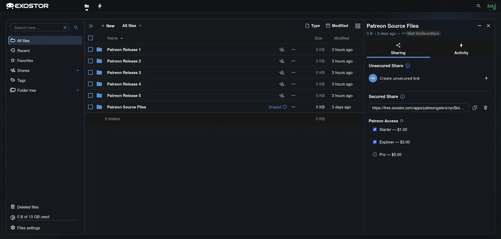 Exostor screenshot 3