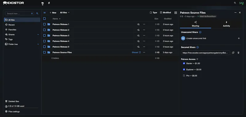 Exostor screenshot 3