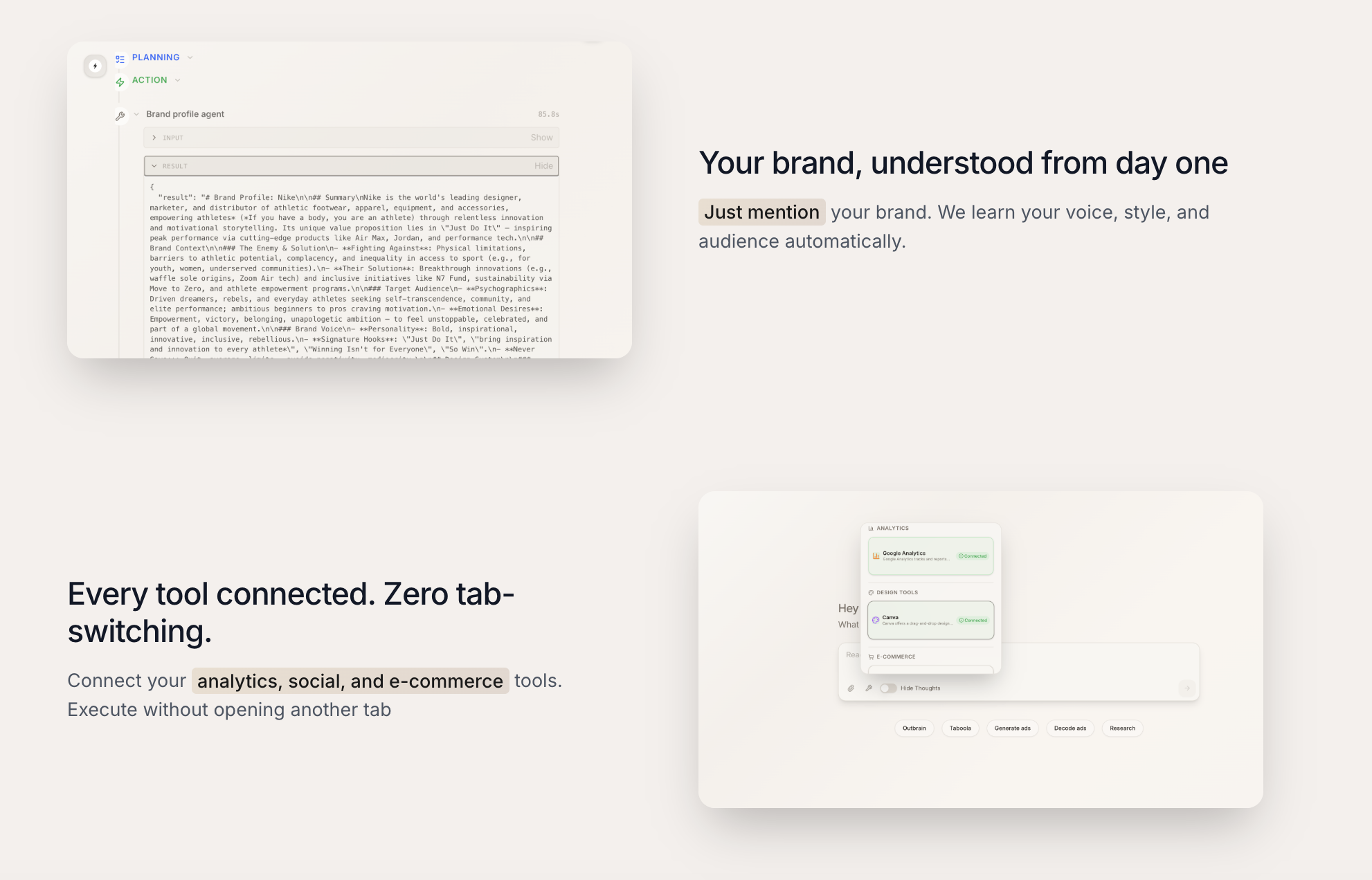 Advertise at the speed of thought - Screenshot 2 showing product features and functionality