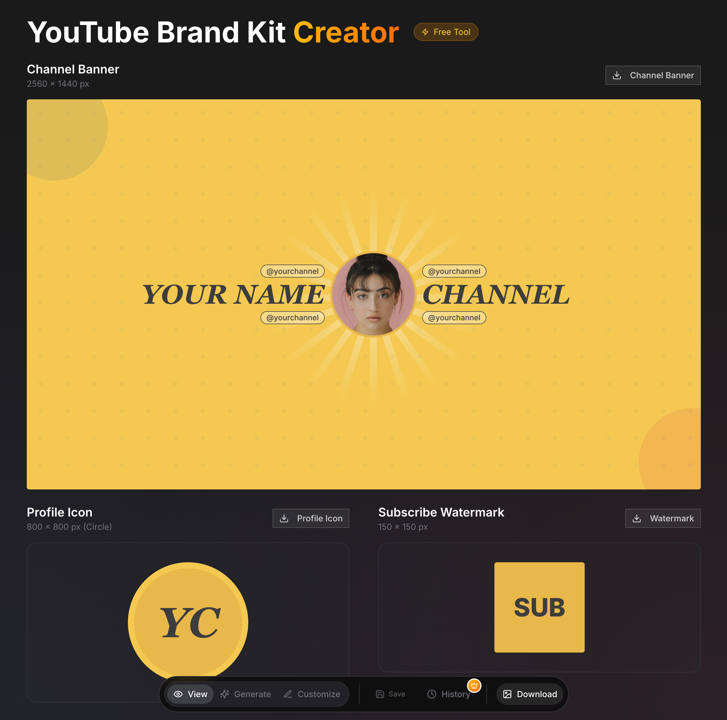 YouTube Brand Kit Creator gallery image