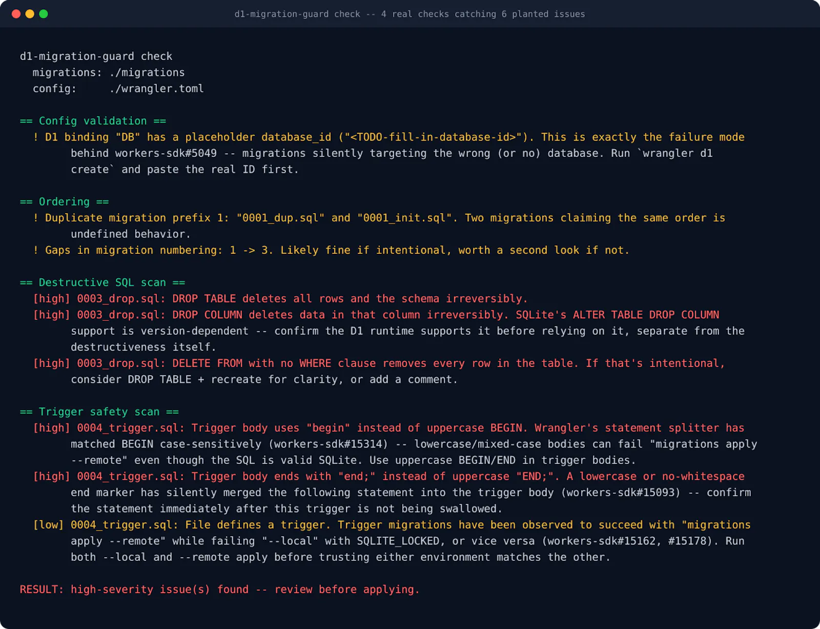 D1 Migration Guard screenshot 3