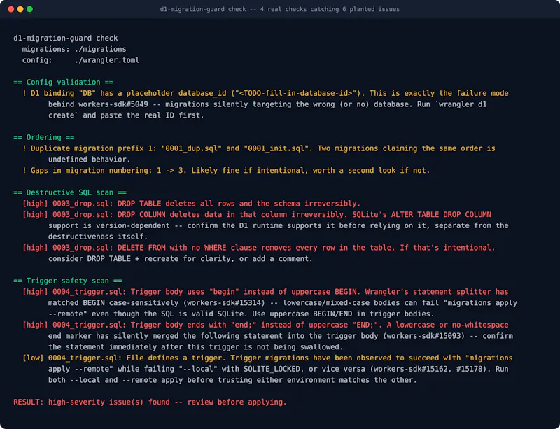 D1 Migration Guard screenshot 3