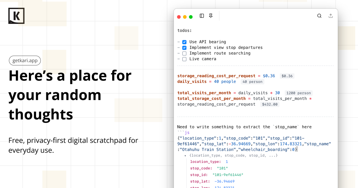 Kari - Main product screenshot demonstrating key features and user interface
