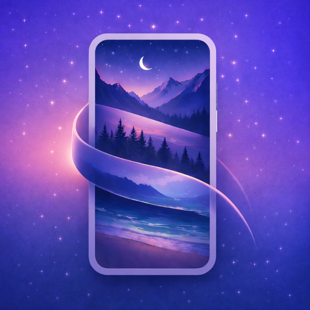 Dreamscroll - Product Hunt launch logo and brand identity