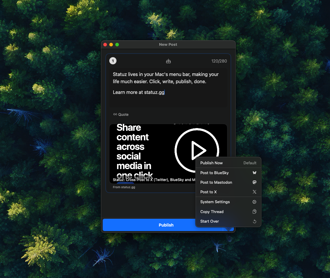 Statuz — screenshot 1 showing tool features and UI