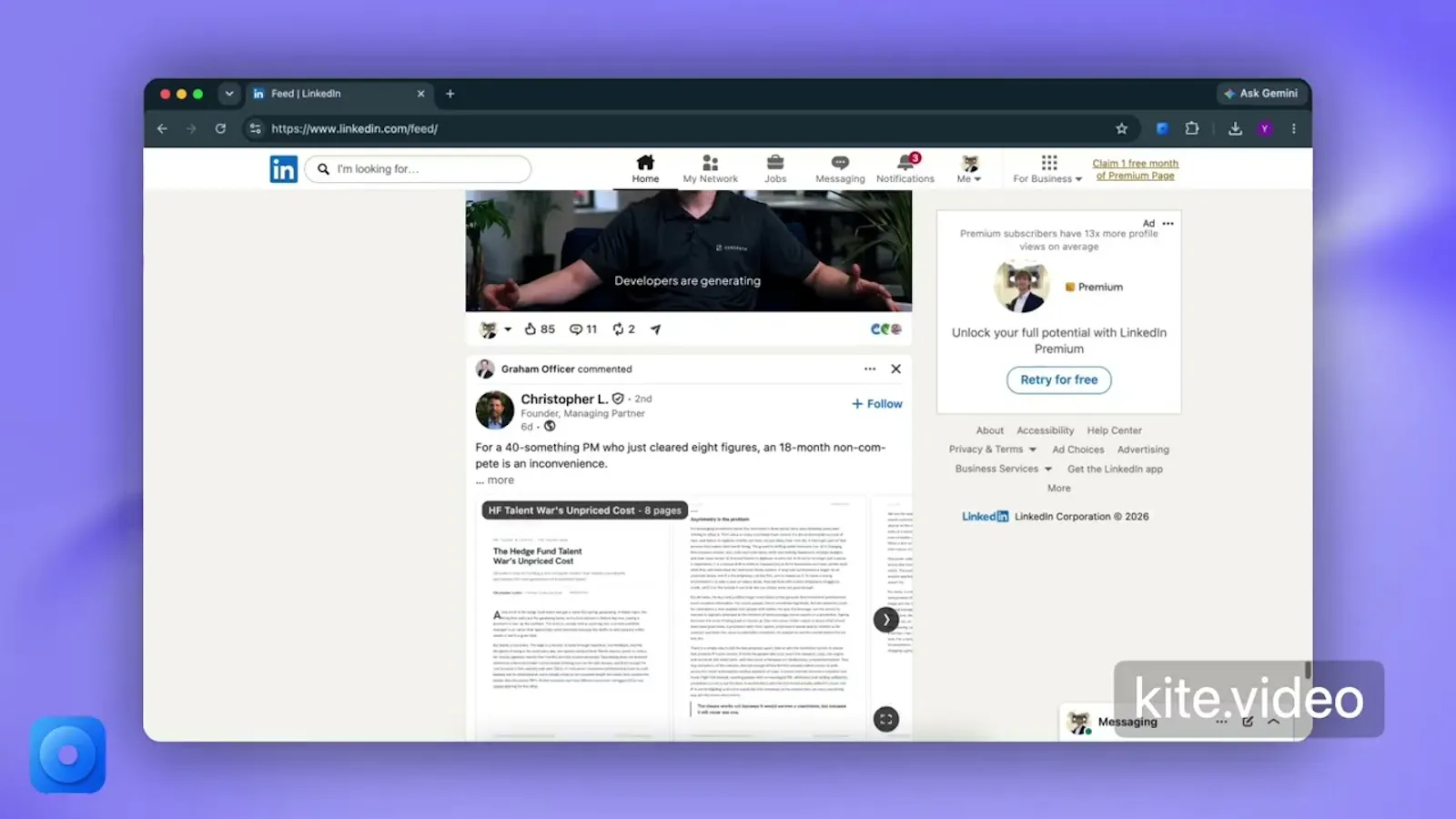 LinkedIn Focus screenshot 1 (video preview)