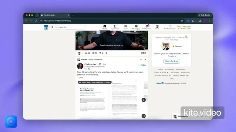 LinkedIn Focus screenshot 1 (video preview)