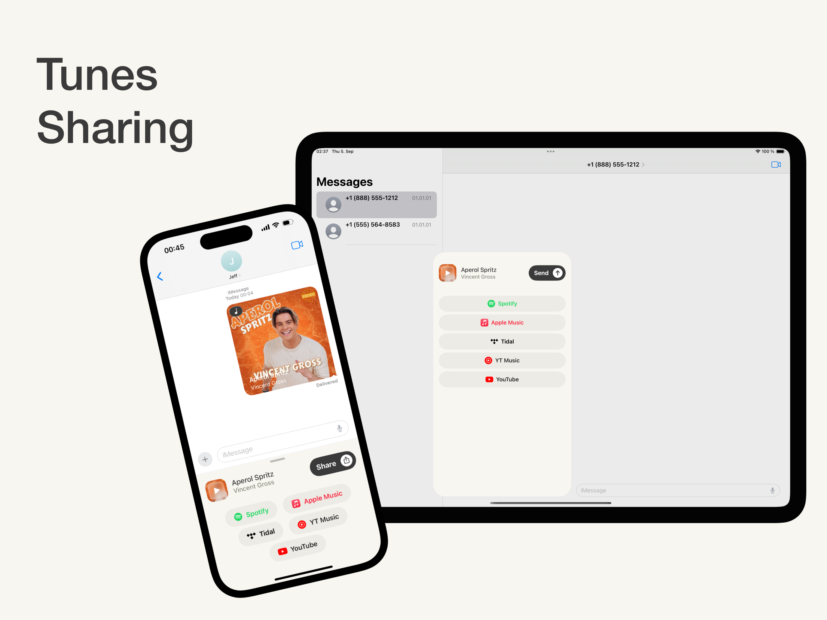 Tunes Sharing - Easy and Fast Music Link sharing right inside iMessage! media 2