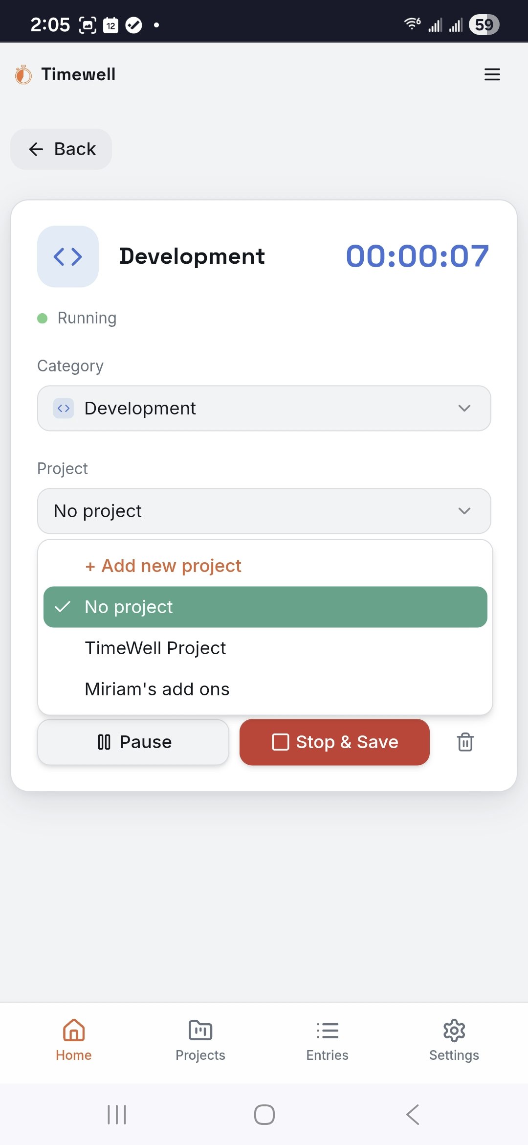 TimeWell - Main product screenshot demonstrating key features and user interface
