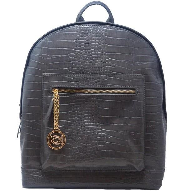 Bebe: Rena Croco Large Backpack Dk Grey