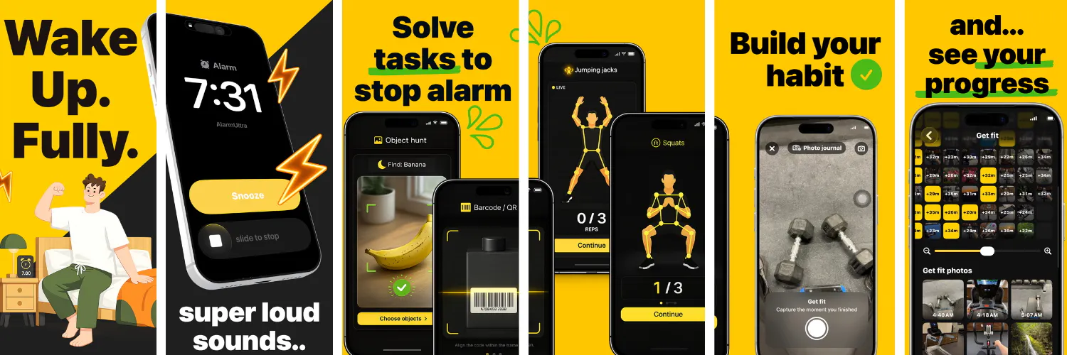 UltraAlarm: Get Up Alarm Clock App