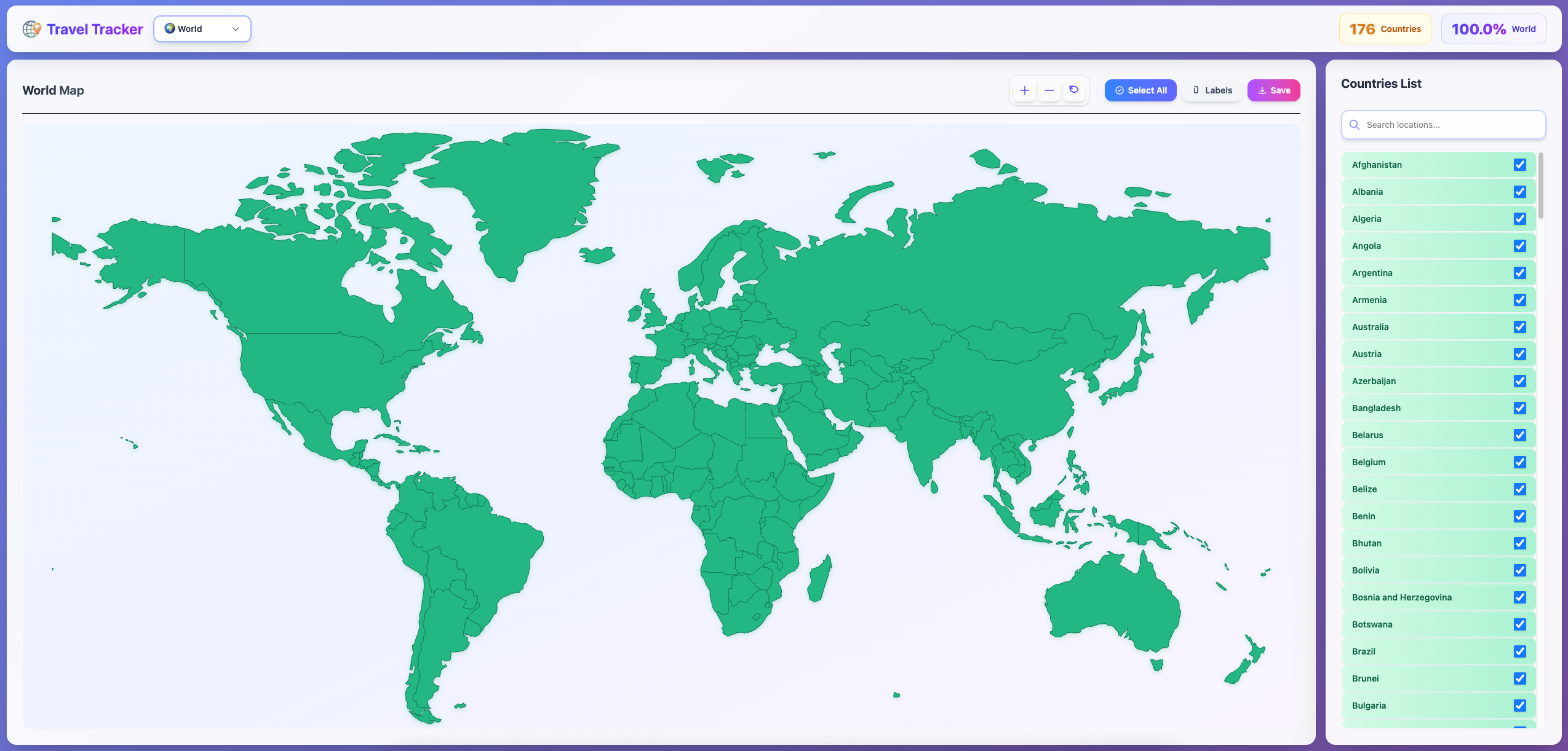 Travel Tracker gallery image