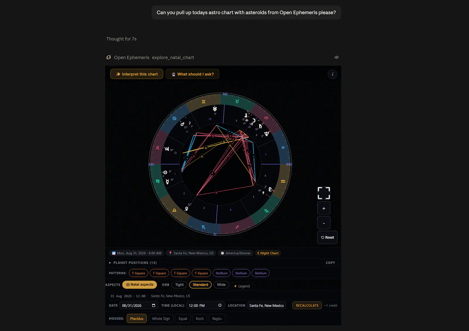 OpenEphemeris screenshot 5
