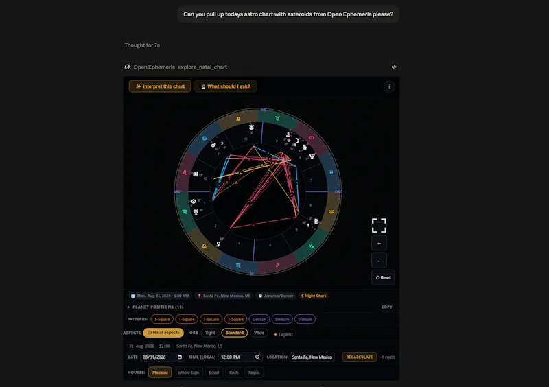 OpenEphemeris screenshot 5