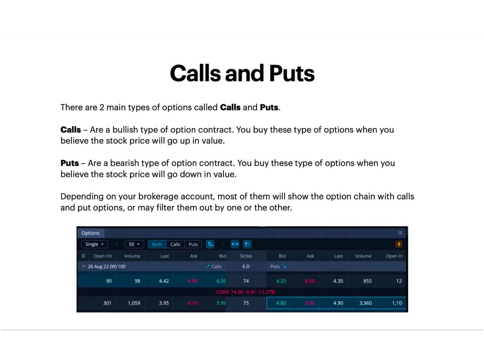 Média Introduction aux transactions d'options 3