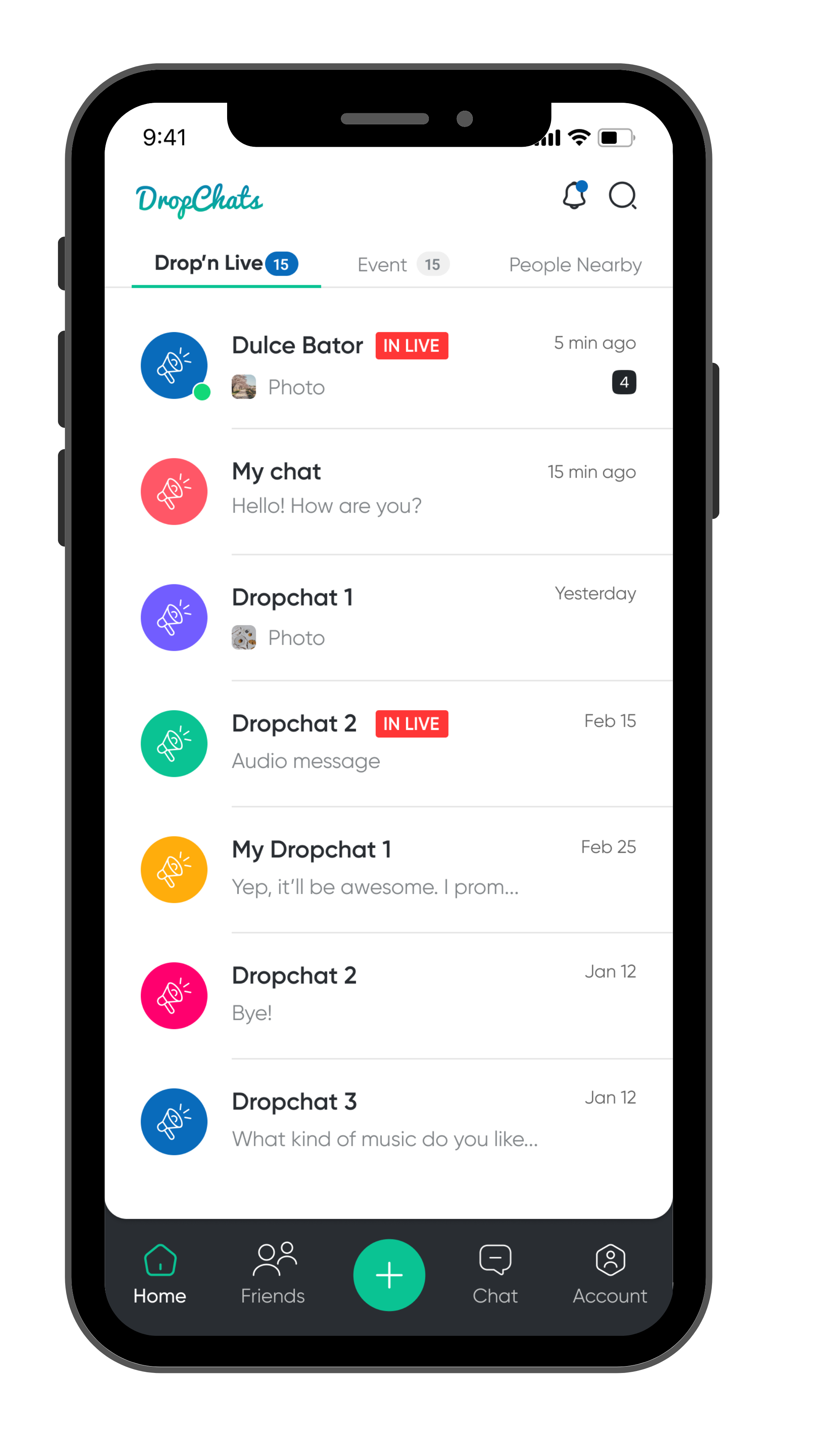 Média Application Dropchats 3